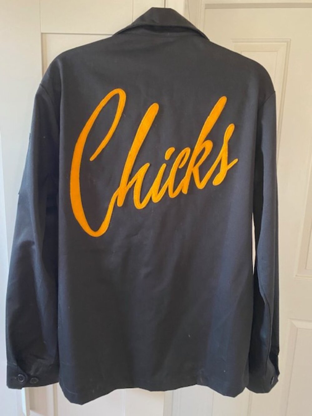 Retired Rare Ebbets Field Flannels EFFA Milwaukee Chicks Jacket L Made in USA